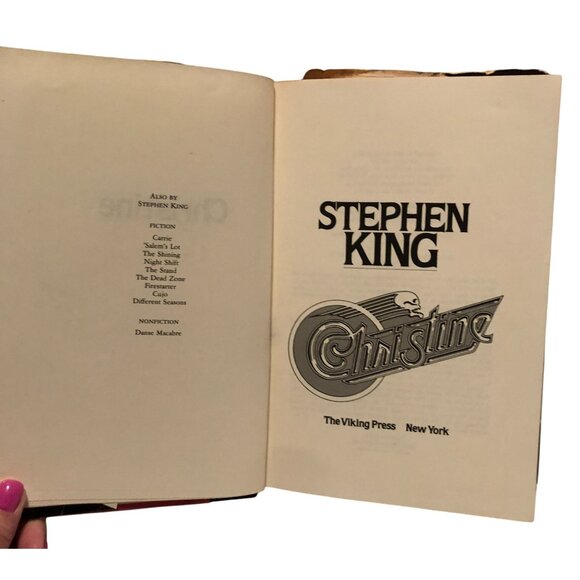 STEPHEN KING CHRISTINE 1983 FIRST EDITION HARDCOVER VIKING PRESS DUST JACKET - Picture 3 of 6
